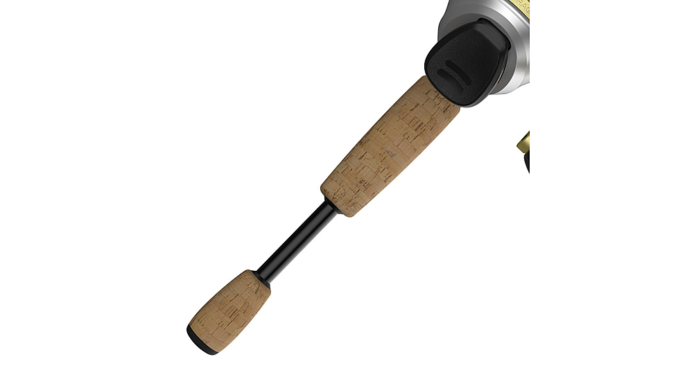 Zebco 33 Gold Max Spincast Reel and Rod Combo, 6ft 6in 2-PC Fiberglass Rod w/ Cork Handle, QuickSet Anti-Reverse Reel, Silver/Gold, 33MXG662MHA.NS4
