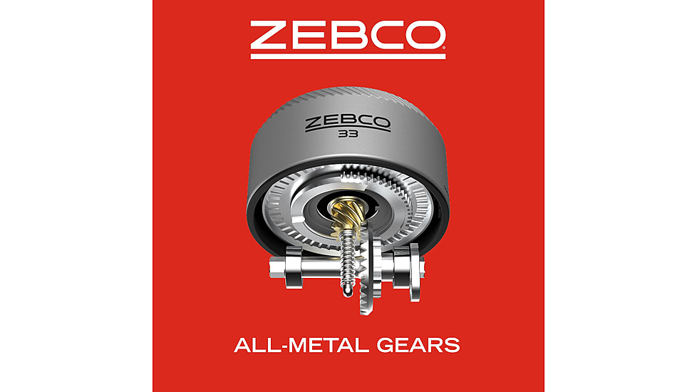 Zebco 33 Gold Max Spincast Reel and Rod Combo, 6ft 6in 2-PC Fiberglass Rod w/ Cork Handle, QuickSet Anti-Reverse Reel, Silver/Gold, 33MXG662MHA.NS4