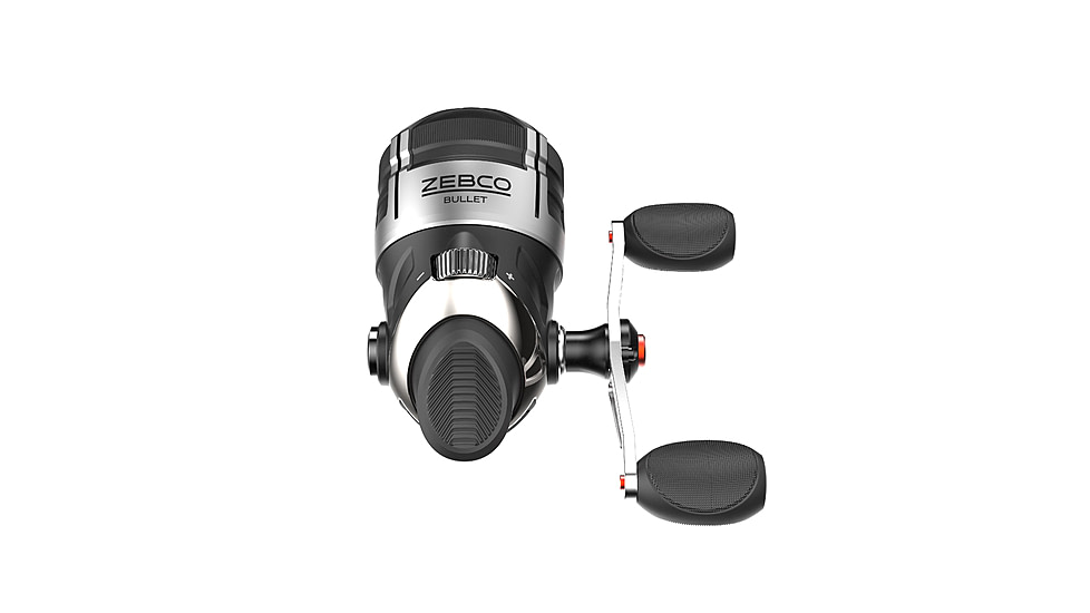 Zebco Bullet Spincast Reel, SZ 20 Reel, Fast 28.9 Inches Per Turn, 5.8-1 Ratio, Durable All-Metal Construction, Solid-Brass Pinion Gear, Pre-spooled w/ 6 lb Zebco Fishing Line, Black, ZB20.BX3