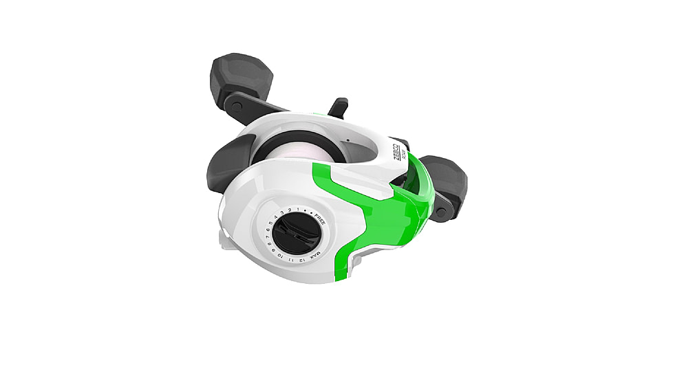 Zebco Roam Baitcast Reel and Rod Combo, 6ft 6in 2-PC Fiberglass Pole w/ Split-Grip MaxTac Handle, Lightweight Graphite Frame, LH Retrieve, Green, ROAMGR101662MH.NS3