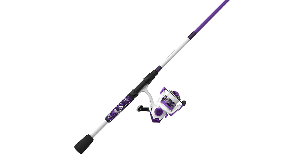 Zebco Roam Spinning Reel and Rod Combo, 6ft 6in 2-PC Fiberglass Pole, Split ComfortGrip Handle, Soft-Touch Handle Knob, SZ 30 Reel, Purple, ROAMPR30662M.NS3