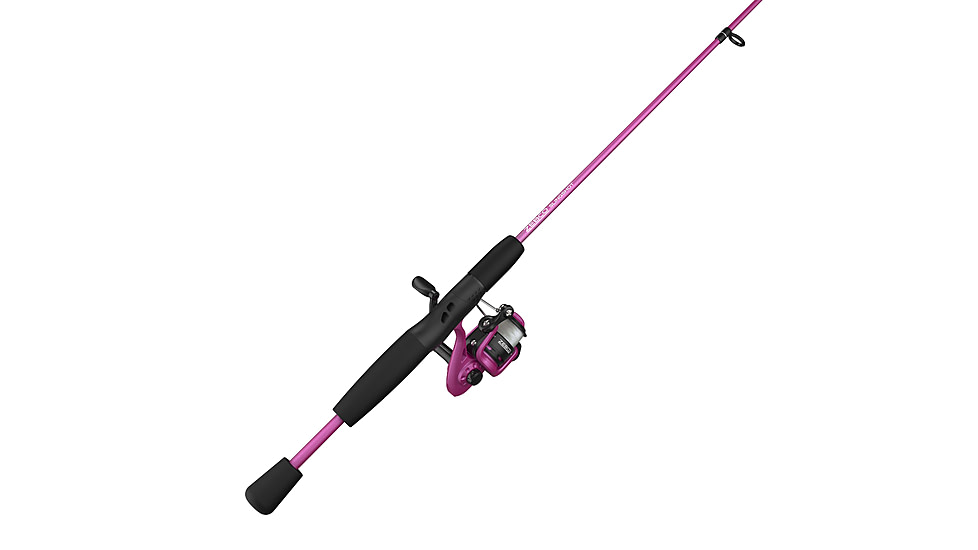 Zebco Slingshot Spinning Reel and Rod Combo, 5ft 6in 2-PC Pole, SZ 20 Reel, Changeable Righ/Left Retrieve, Pre-Spooled w/ 8lb Zebco Cajun Line, Purple, SLSPPL562MLA.NS4