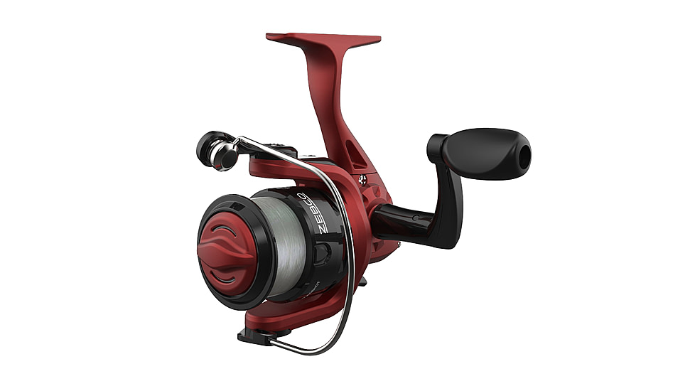 Zebco Slingshot Spinning Reel and Rod Combo, 5ft 6in 2-PC Pole, SZ 20 Reel, Changeable Righ/Left Retrieve, Pre-Spooled w/ 8lb Zebco Cajun Line, Red, SLSPRD562MLA.NS4