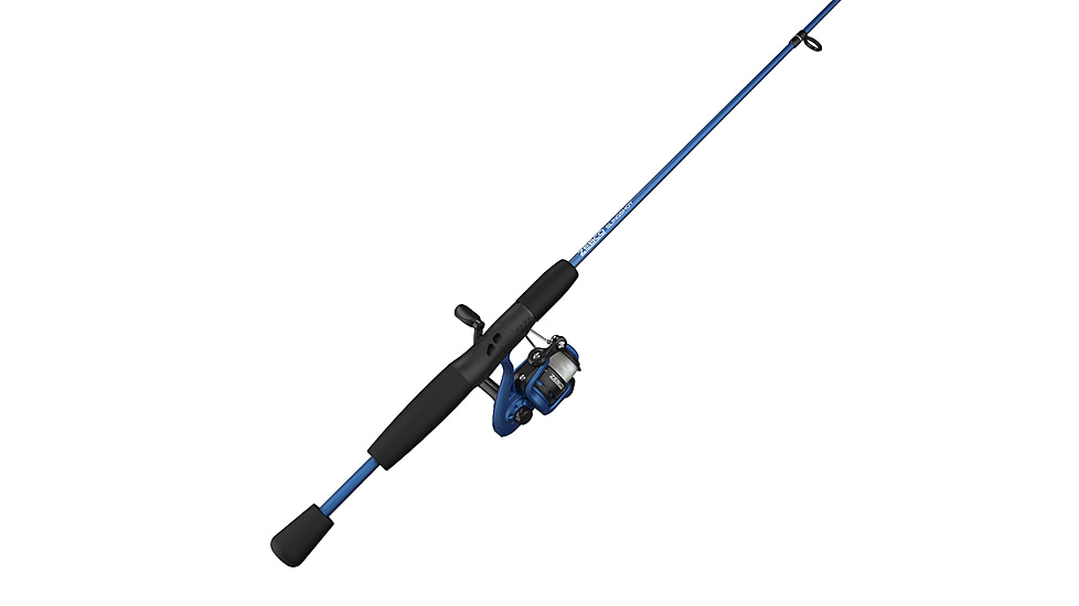 Zebco Slingshot Spinning Reel and Rod Combo, 6ft 2-PC Pole, SZ 20 Reel, Changeable Righ/Left Retrieve, Pre-Spooled w/ 8lb Zebco Cajun Line, Blue, SLSPBL602ML.NS4