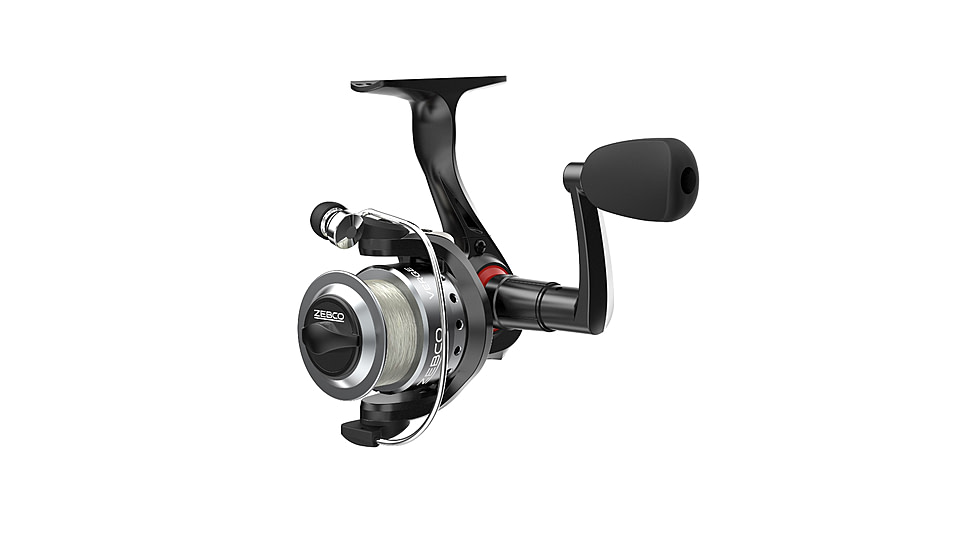 Zebco Verge Spinning Reel and Rod Combo, 5ft 2-PC Pole, SZ 05 Reel, Changeable Righ/Left Retrieve, Pre-Spooled w/ 4lb Zebco Line, Black, VERGE05502UL.NS3