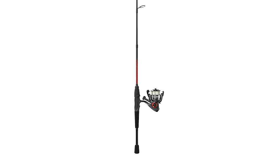 Zebco Verge Spinning Reel and Rod Combo, 6ft 6in 2-PC Pole, SZ 30 Reel, Changeable Righ/Left Retrieve, Pre-Spooled w/ 10lb Zebco Line, Black, VERGE30662M.NS3
