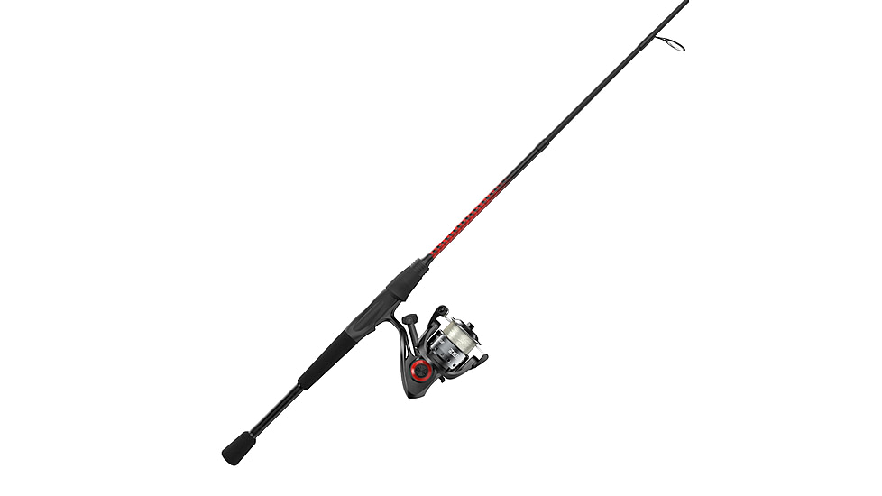Zebco Verge Spinning Reel and Rod Combo, 6ft 6in 2-PC Pole, SZ 30 Reel, Changeable Righ/Left Retrieve, Pre-Spooled w/ 10lb Zebco Line, Black, VERGE30662M.NS3