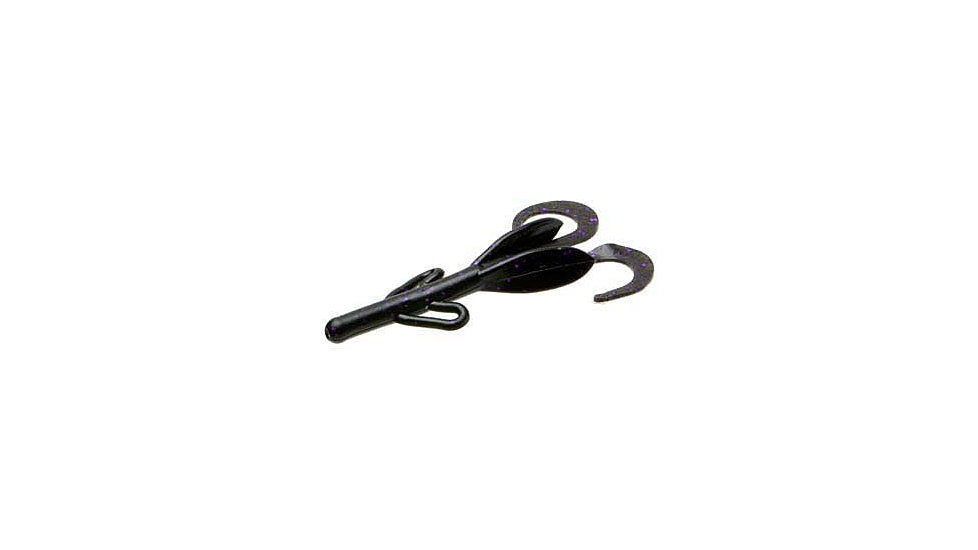 Zoom Baby Brush Hog Creature Bait, 12 Pack, 4in, Blackberry, 042229X
