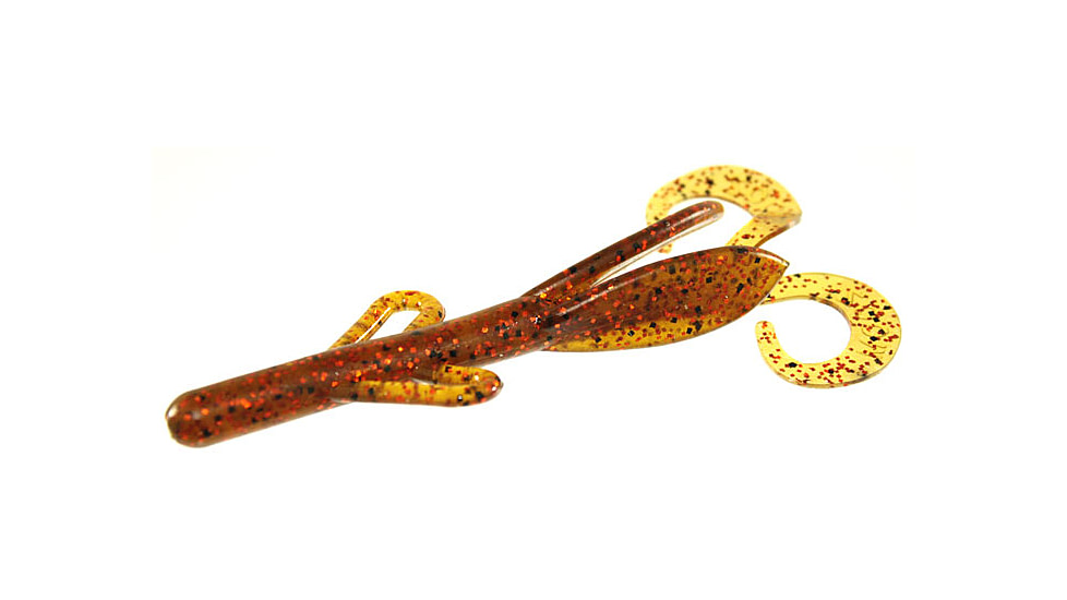 Zoom Baby Brush Hog Creature Bait, 12 Pack, 4in, Cajun Craw, 042391X
