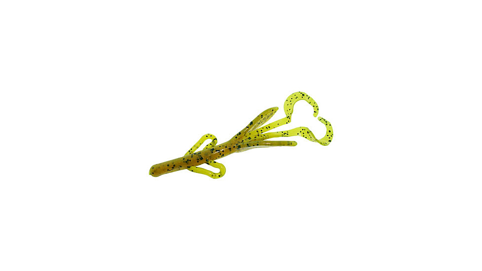 Zoom Baby Brush Hog Creature Bait, 12 Pack, 4in, Chartreuse Pumpkin, 042012X