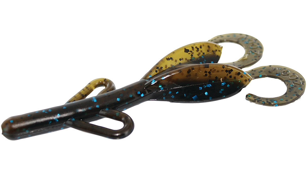 Zoom Baby Brush Hog Creature Bait, 12 Pack, 4in, Georgia Craw, 042329X
