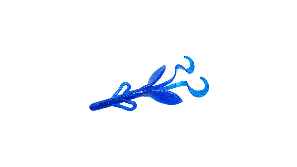 Zoom Baby Brush Hog Creature Bait, 12 Pack, 4in, Sapphire Blue, 042110X