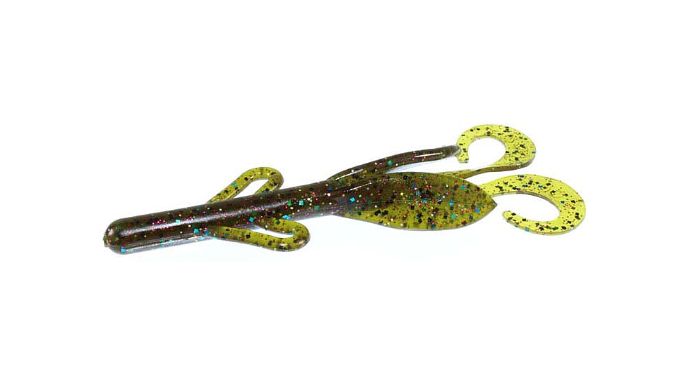 Zoom Baby Brush Hog Creature Bait, 12 Pack, 4in, Tilapia Magic, 042411X