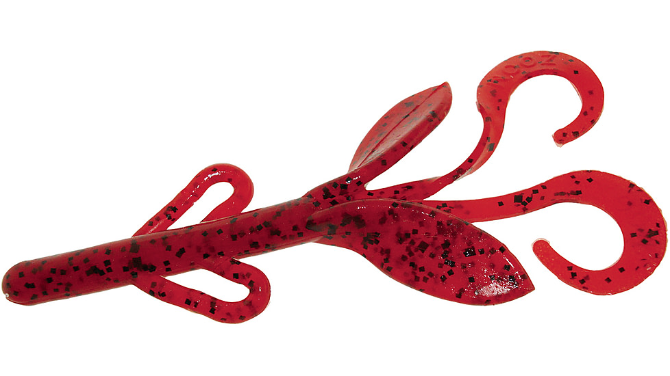 Zoom Baby Brush Hog Creature Bait, 12 Pack, 4in, Tomato Seed, 042084X