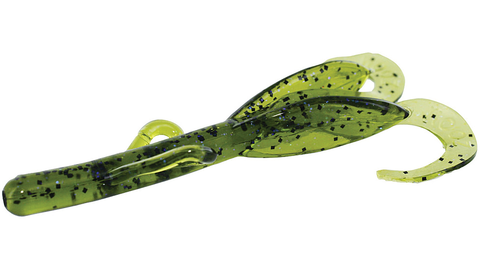 Zoom Baby Brush Hog Creature Bait, 12 Pack, 4in, Watermelon Violet, 042341X