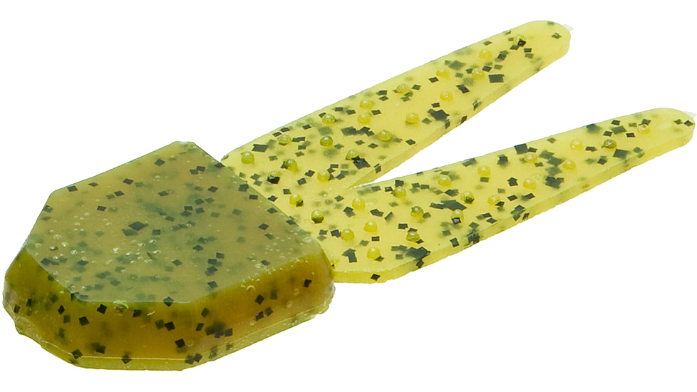 Zoom Big Chunk Jig Trailer, 5 Pack, 3.25in, Chartreuse Pumpkin, 028012X