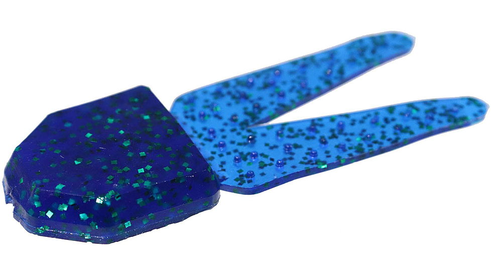 Zoom Big Chunk Jig Trailer, 5 Pack, 3.25in, Emerald Blue, 028352X