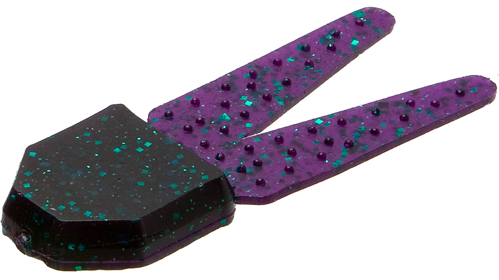 Zoom Big Chunk Jig Trailer, 5 Pack, 3.25in, Junebug, 028005X