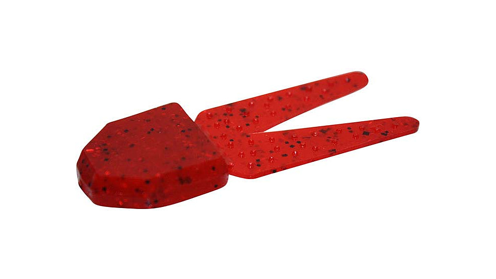 Zoom Big Chunk Jig Trailer, 5 Pack, 3.25in, Ruby Red, 028134X