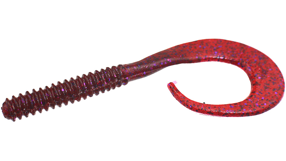 Zoom Big Dead Ringer Worm, 10 Pack, 8in, Cranberry, 021431X