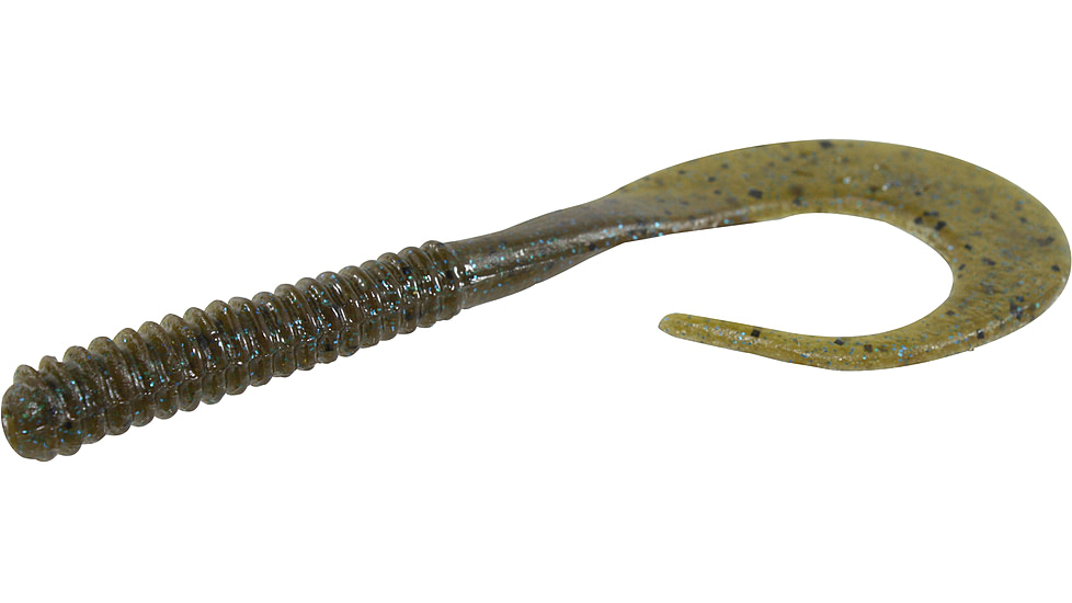 Zoom Big Dead Ringer Worm, 10 Pack, 8in, Green Pumpkin Blue, 021239X