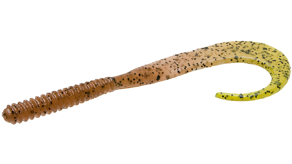 Zoom Big Dead Ringer Worm, 10 Pack, 8in, Pumpkin/Chartreuse, 021015X