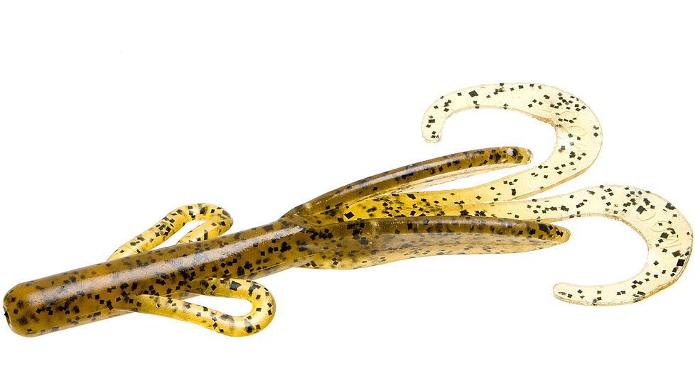 Zoom Brush Hog Creature Bait, 8 Pack, 6in, Amber Black, 022214X