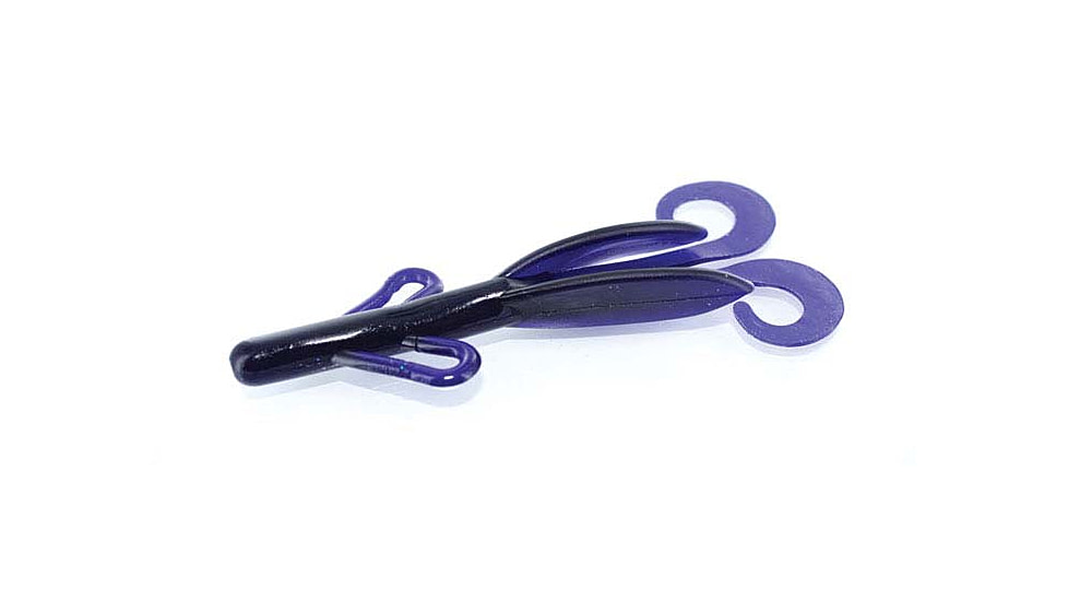 Zoom Brush Hog Creature Bait, 8 Pack, 6in, Black Grape, 022161X