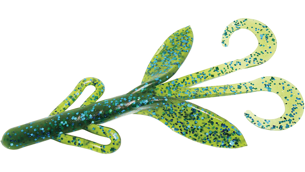 Zoom Brush Hog Creature Bait, 8 Pack, 6in, Blue Watermelon, 022103X