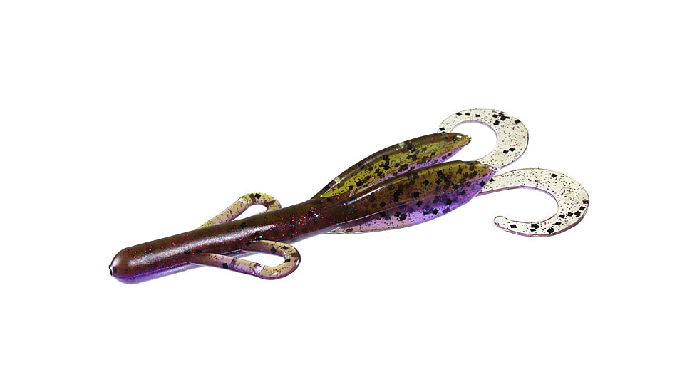 Zoom Brush Hog Creature Bait, 8 Pack, 6in, Huckleberry, 022407X