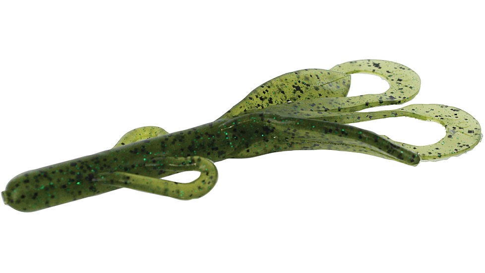 Zoom Brush Hog Creature Bait, 8 Pack, 6in, Watermelon Green, 022240X