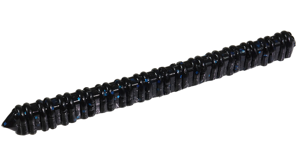 Zoom Centipede Finnesse Worm, 20 Pack, 4in, Black/Blue, 007072X