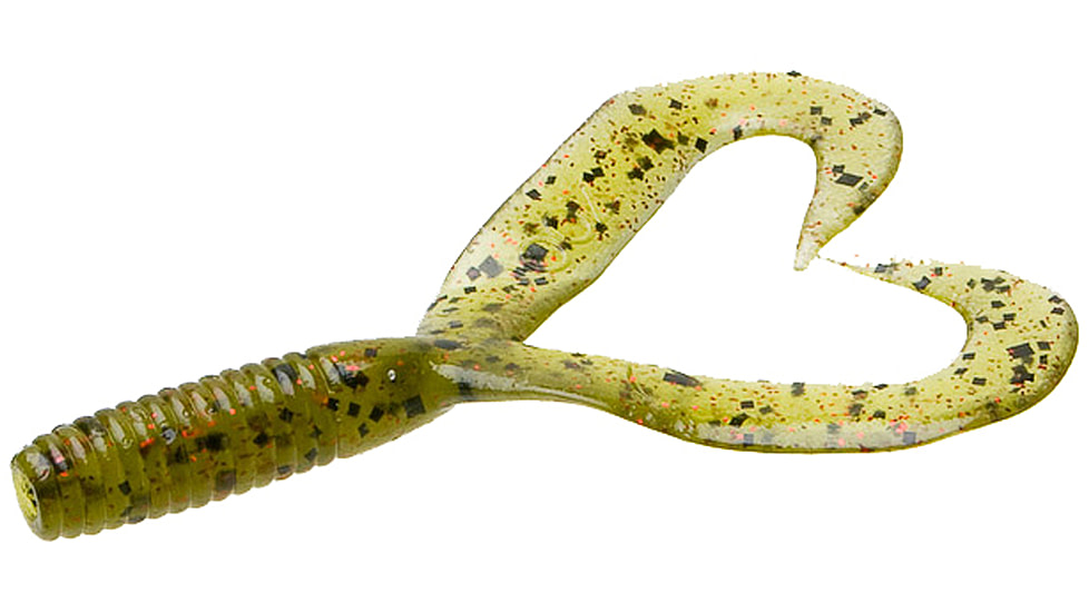 Zoom Creepy Crawler Tail Grub/Trailer, 16 Pack, 3in, Watermelon Red, 020054X