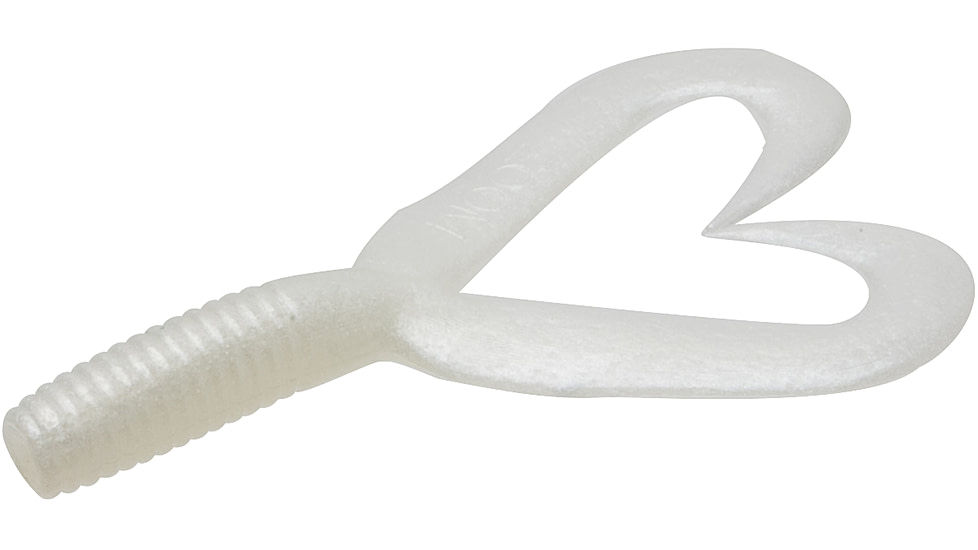 Zoom Creepy Crawler Tail Grub/Trailer, 16 Pack, 3in, White Pearl, 20045