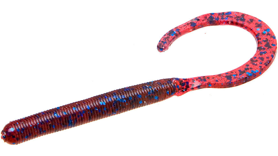 Zoom Curly Tail Finesse Worm, 20 Pack, 4in, Plum, 10004