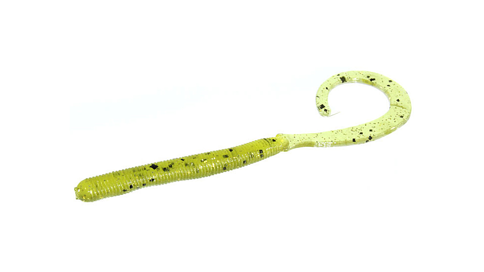 Zoom Curly Tail Finesse Worm, 20 Pack, 4in, Watermelon Gold Glitter, 010141X