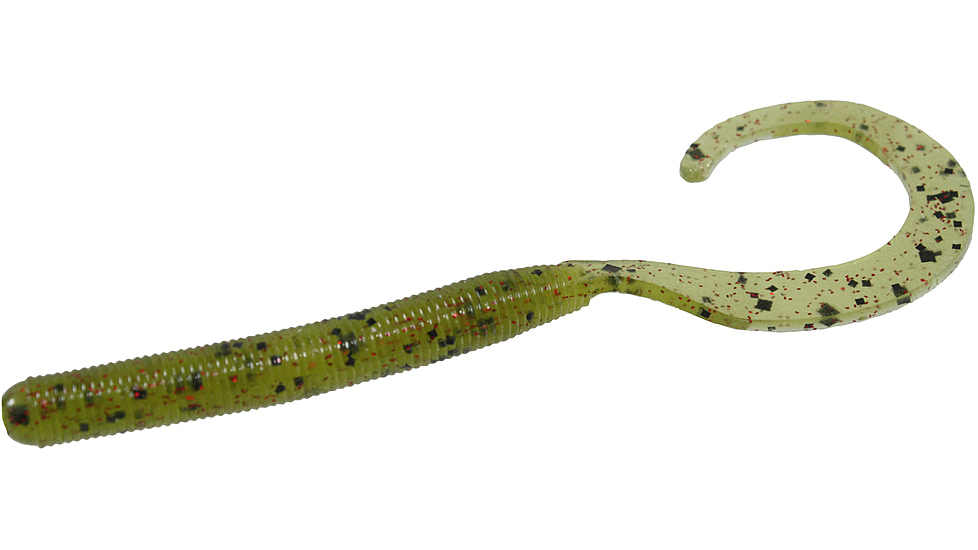 Zoom Curly Tail Finesse Worm, 20 Pack, 4in, Watermelon Red, 010054X