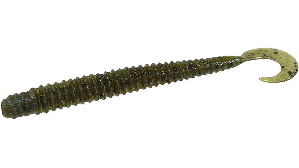 Zoom Dead Ringer Worm, 20 Pack, 4in, Green Pumpkin Blue, 017239X
