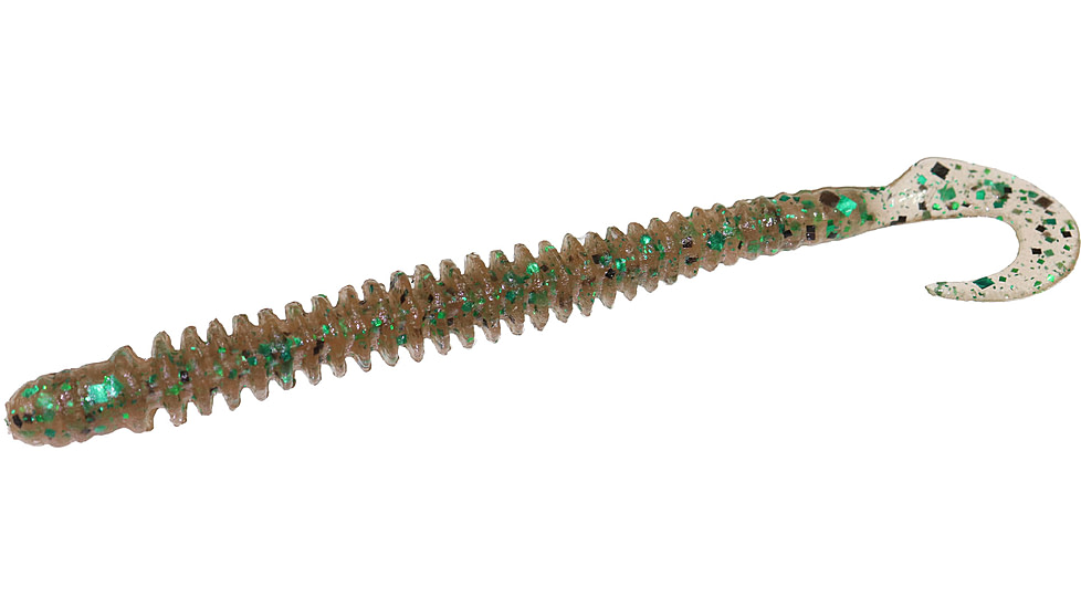 Zoom Dead Ringer Worm, 20 Pack, 4in, Pumpkin Green, 017057X