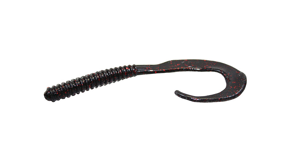 Zoom Dead Ringer Worm, 20 Pack, 6in, Black Red Glitter, 035001X