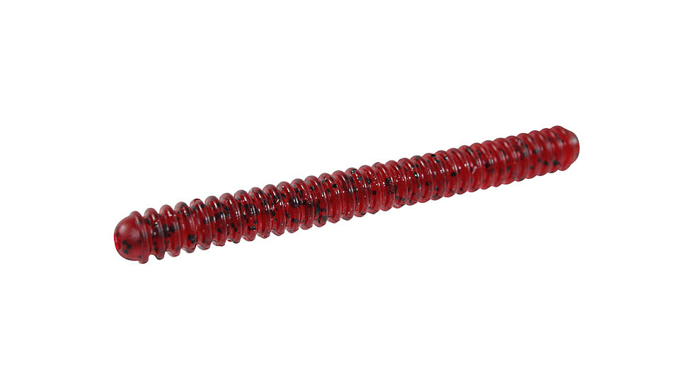 Zoom Double Ringer Finesse Worm, 15 Pack, 4in, Cherry Seed, 052018X