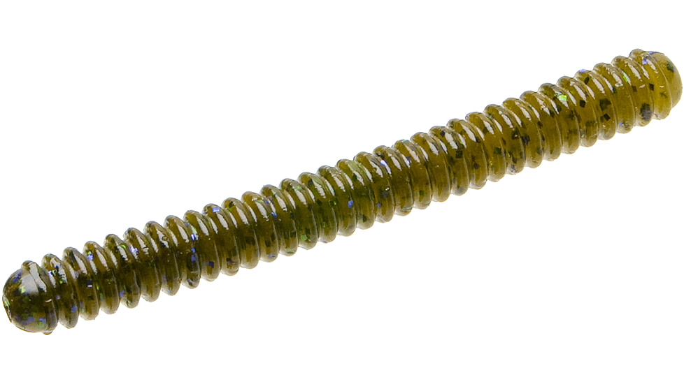 Zoom Double Ringer Finesse Worm, 15 Pack, 4in, Watermelon Candy, 52120