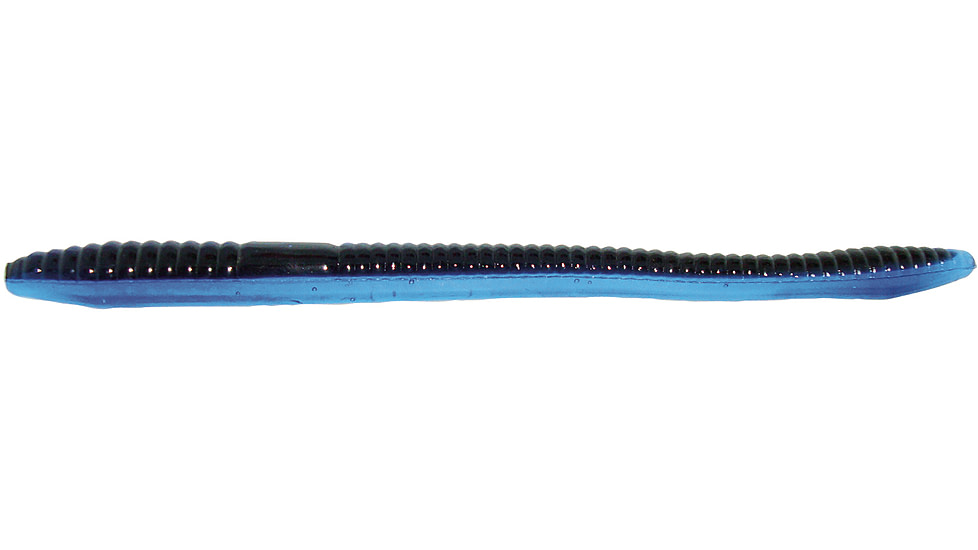 Zoom Finesse Worm, 20 Pack, 4.5in, Black Blue Bruizer, 004087X