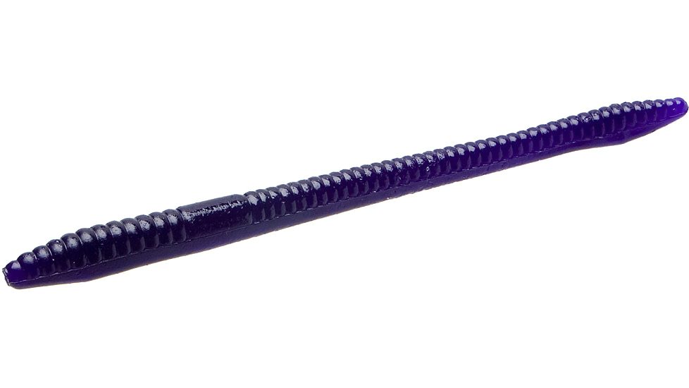 Zoom Finesse Worm, 20 Pack, 4.5in, Black Grape, 4161