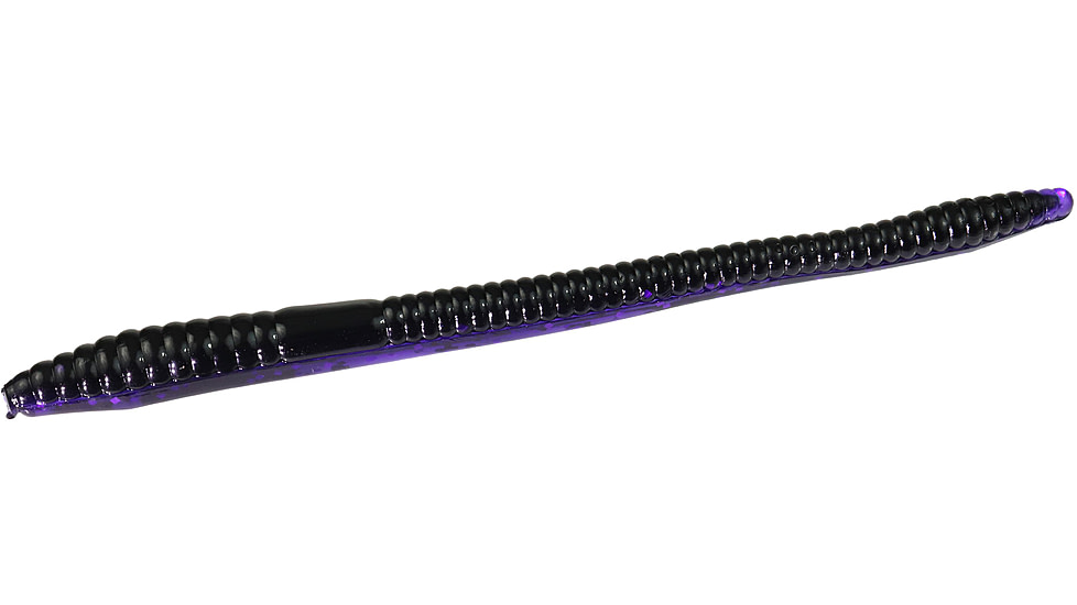 Zoom Finesse Worm, 20 Pack, 4.5in, Black Light, 004369X
