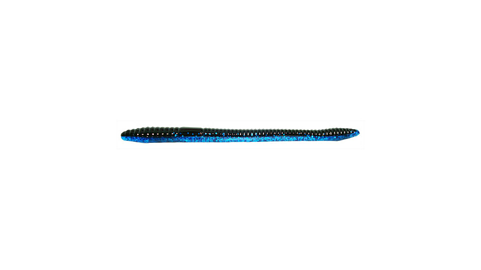 Zoom Finesse Worm, 20 Pack, 4.5in, Black Sapphire, 004100X