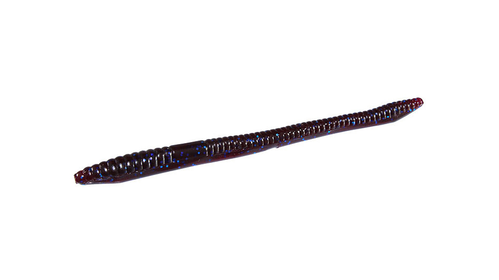Zoom Finesse Worm, 20 Pack, 4.5in, Blue Fleck, 004292X