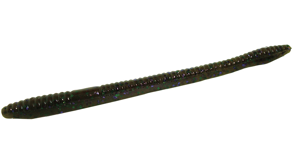 Zoom Finesse Worm, 20 Pack, 4.5in, Green Pumpkin Candy, 004272X