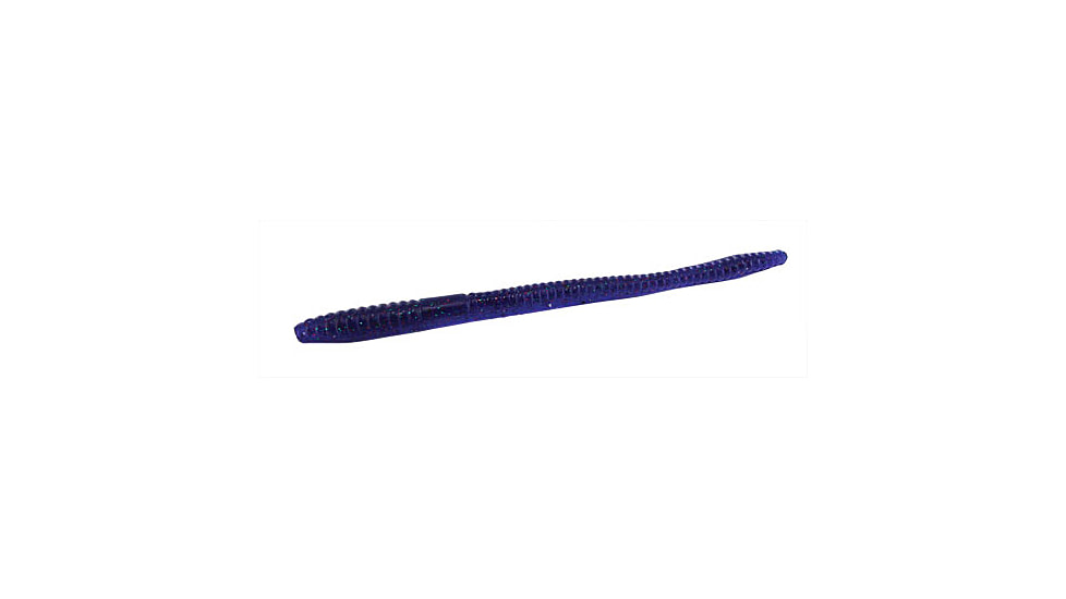 Zoom Finesse Worm, 20 Pack, 4.5in, Junebug Pepper Red, 004337X