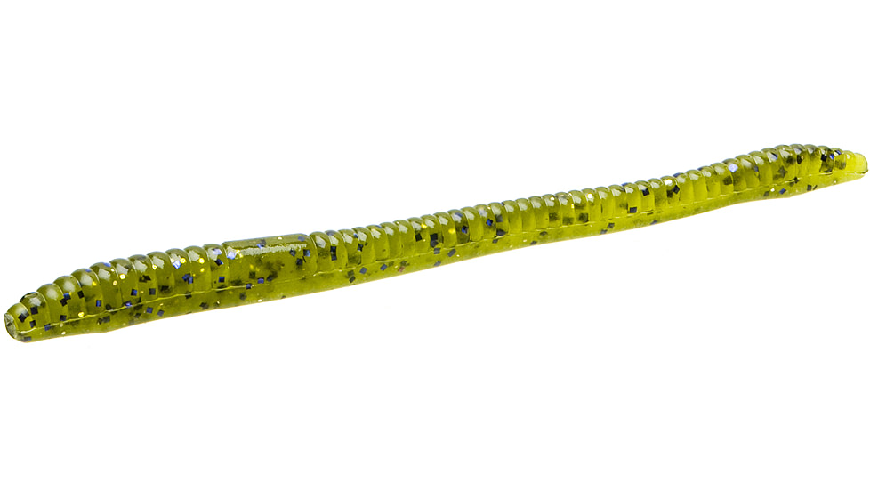 Zoom Finesse Worm, 20 Pack, 4.5in, Mardi Gras, 004259X